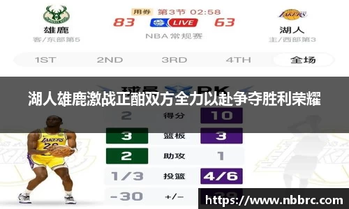 湖人雄鹿激战正酣双方全力以赴争夺胜利荣耀